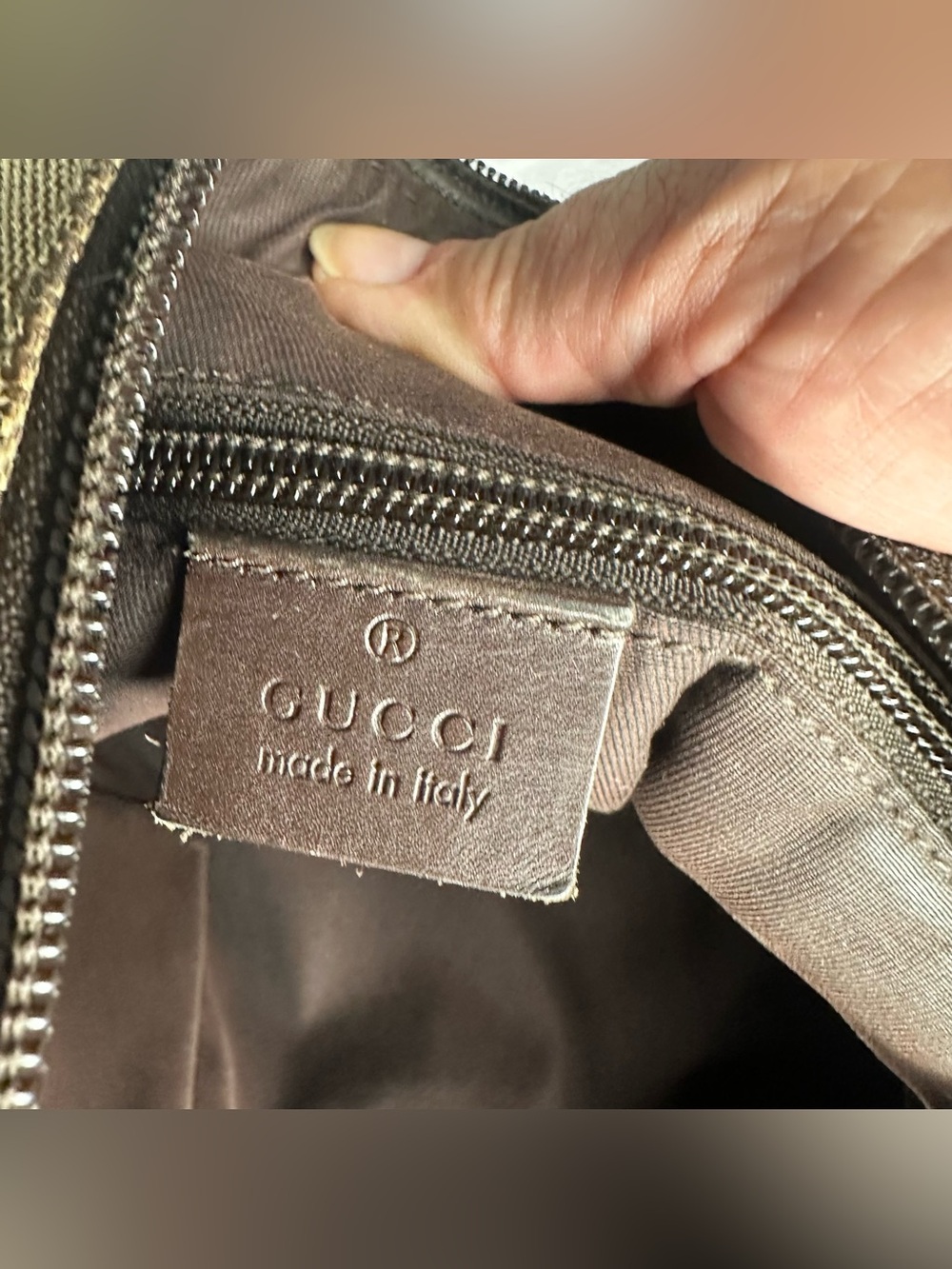 *GUCCI* Vintage GG Canvas/Leather Messenger Bag + COA - Picture 9 of 13